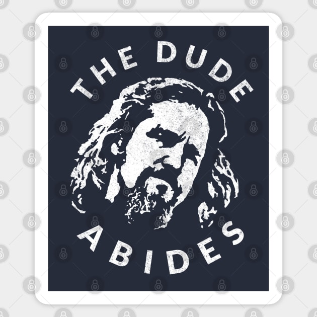 The dude abides - vintage design Sticker by BodinStreet